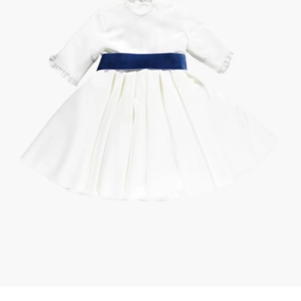 Amaia London Eugenie Dresses with Velvet Blue Sash